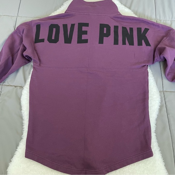 PINK Victoria’s Secret Quarter Snap-up Pullover in Maldive Mist - Picture 4 of 11